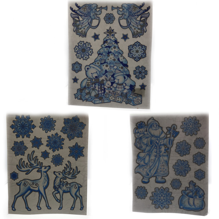 Наклейки/окон силикон с глиттером 