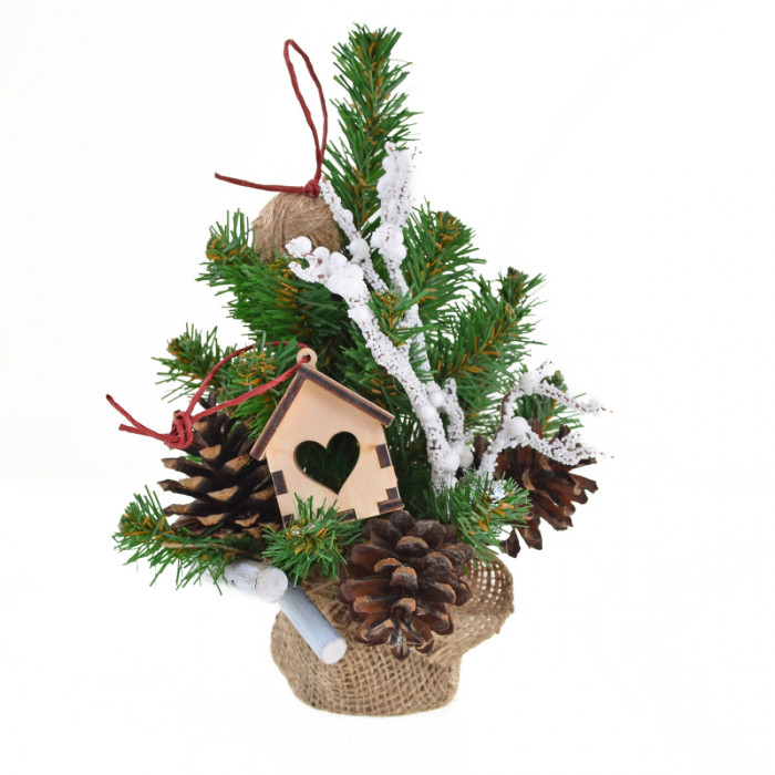 Ялинка Yes! Fun h-0,25 м з прикрасами 