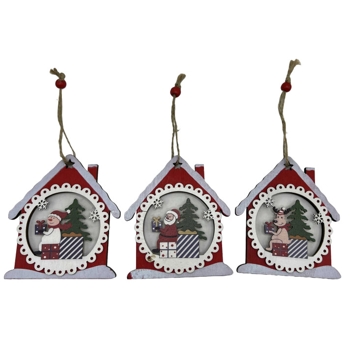 Підвіска новорічна дерев'яна 