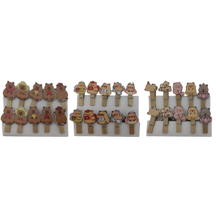 Прищіпка декор.кольорова 