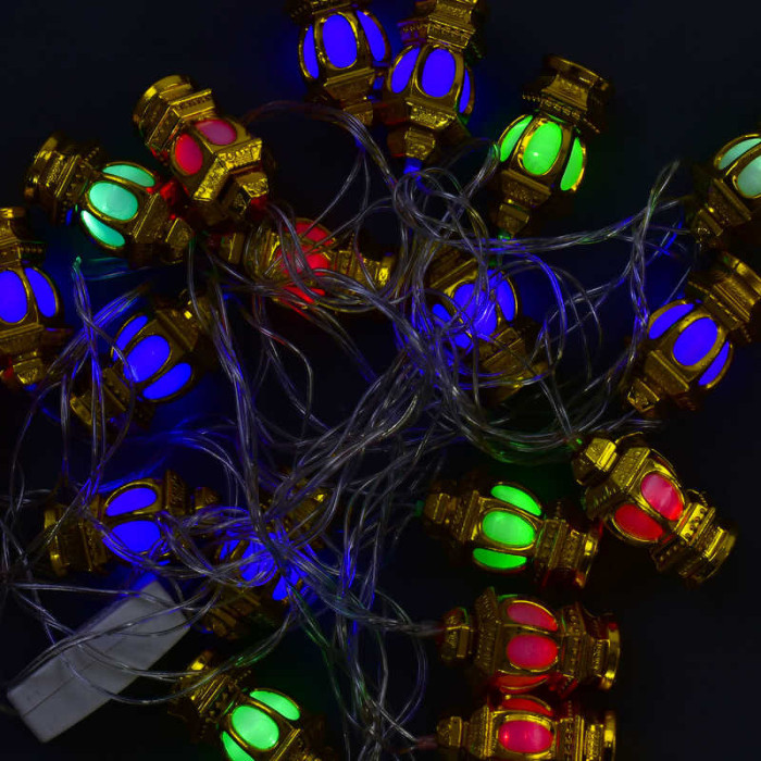 Гірлянда світлодіодна 20 лампочок, 5 метрів, мультиколор, від мережі 220 В, у п/е /100/