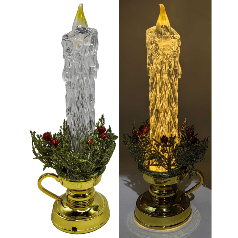 Свічка декор..світящ. LED на підставці 