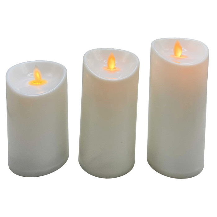 Свічка світлодіодна LED фігурна 7,5*12,5см з імітацією живого полум'я (1*192)