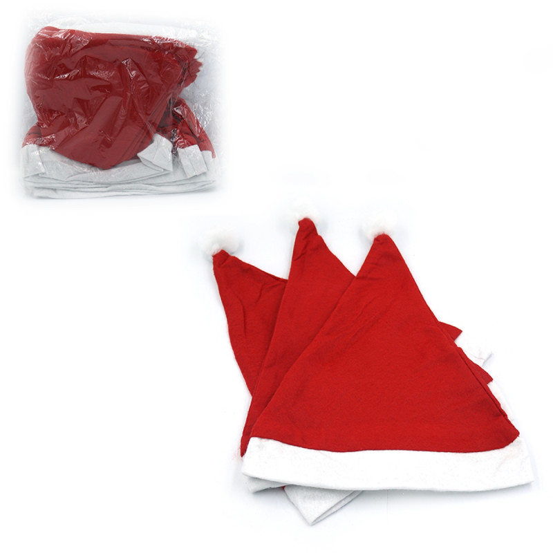 Ковпак новорічний червон бархат 