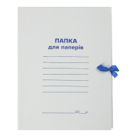 Папка на завязках А4, картон 0,41мм, цільнокроєна, ціна за 5 шт. //
