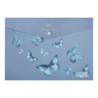 Папка конверт на кнопці ARABESKI, А4, матовий напівпрозорий, пластик, синій електрик, ціна за 2 шт. //