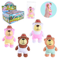 Антистрес ведмедик 4 кольори, р-р 15см, /12/144/12шт в кор. 29,5*19*12,5 см