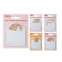 Блок для нотаток  LAZY CAT, з кл.шаром, 70х94 мм, 30 арк, ціна за 2 шт. //
