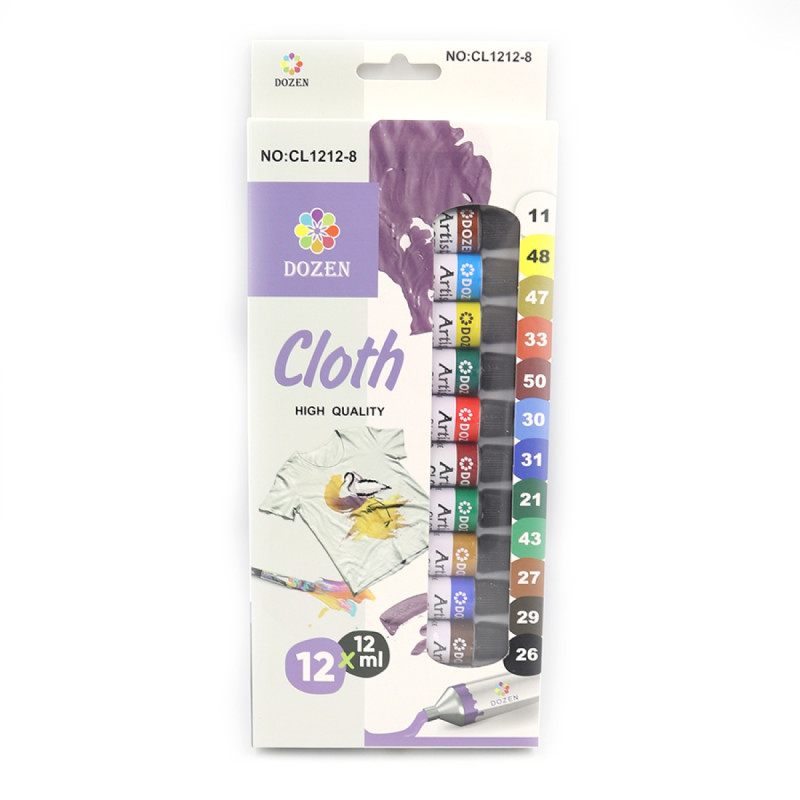 Фарби для одягу Dozen 12мл*12шт.