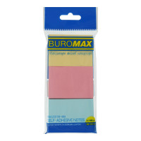 Блок для нотаток 38х51мм, 100арк., ассорті (3 шт в блістері), ціна за 2 шт. //