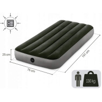 Велюр матрац 76-191-25см, до 136кг, зелений, в кор-ці /6/