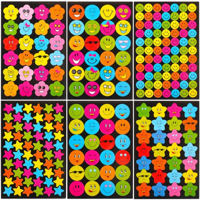 Наклейки для оцінок 10 штук ( в пачці 10 листів з наліпками) 15*10 см, ЦІНА ЗА УП /600/