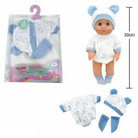 Одяг для пупса комбінезон, шапочка, шкарпетки, для ляльок зростом 30-35 см, у п/е /120/