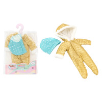 Одяг для ляльок комбінезон з хутром, шапочка, для ляльок зростом 30-35 см, в п/е /120/