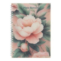 Зошит для записів ARABESKI, B5, 80 арк., клітинка, пластикова обкладинка, рожевий Зошит для записів ARABESKI, B5, 80 арк., клітинка, пластикова обкладинка, рожевий