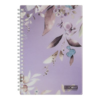 Зошит для записів ARABESKI, А5, 80 арк., клітинка, пластикова обкладинка, сливовий Зошит для записів ARABESKI, А5, 80 арк., клітинка, пластикова обкладинка, сливовий