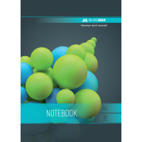 Зошит на пружині SPHERE А-4, 80арк., клітинка, картонна обкладинка, бірюзовий