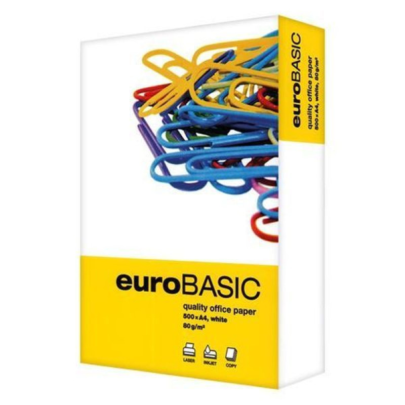 Папір  А4 500 арк.  EURO BASIC  (Mondi)  80 г/м.кв.