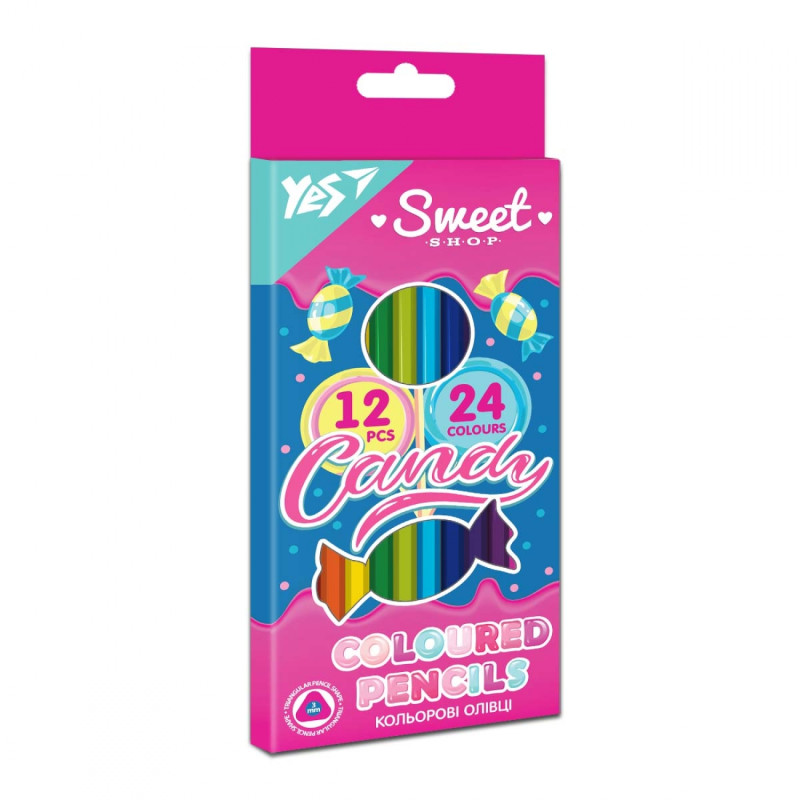 Олівці кольорові YES 12/24 кол. Sweet Cream