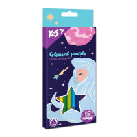 Олівці кольорові YES 12 кол. Space Girl