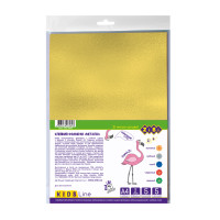 Фоаміран металіз. з клейк. шаром, А4, 5 л. - 5 кол. 2мм, KIDS Line