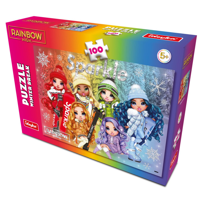 Гра-головоломка. Набір пазлів Rainbow High Winter Break, 100 елементів