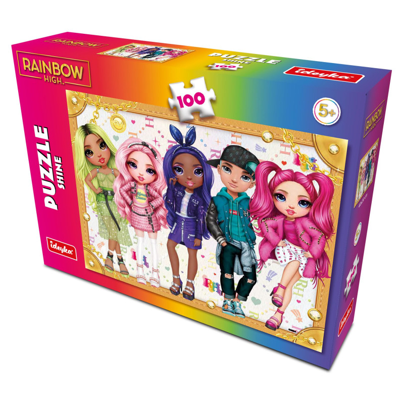 Гра-головоломка. Набір пазлів Rainbow High Shine, 100 елементів