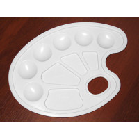 Палитра белая №1 (с лунками) 5шт в упак. //