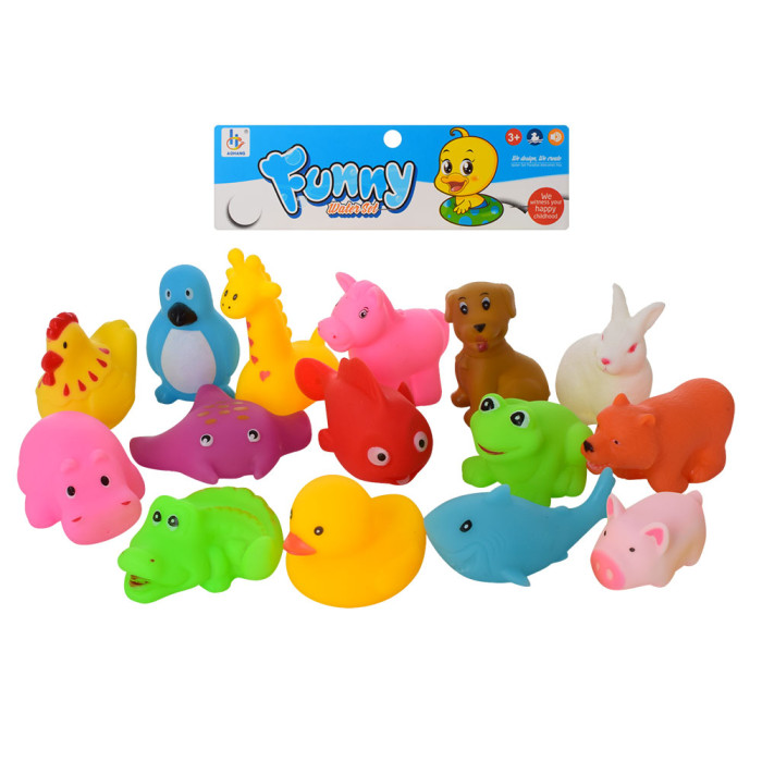 Тварина для купання, 15шт, від 5см, пискавка, в п/е, 23-23-7см /72/