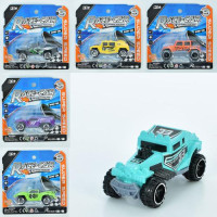 Машина 7см,  6видів, на листі, 12-12-3,5см /192/