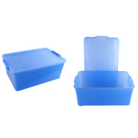 Контейнер для харчових продуктів 18 л кольоровий прямокутний з зачепами (Берлусконі)