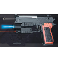 Пістолет 18см, пластикові кулі, лазер, світло, на бат(табл), у п/е 15-21-3,5см /72/ Пістолет 18см, пластикові кулі, лазер, світло, на бат(табл), у п/е 15-21-3,5см /72/