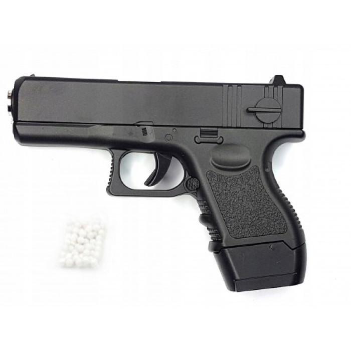 Страйкбольний пістолет  Galaxy G.16 Glock 17 mini  метал чорний, вага - 347 гр, в кор./36/
