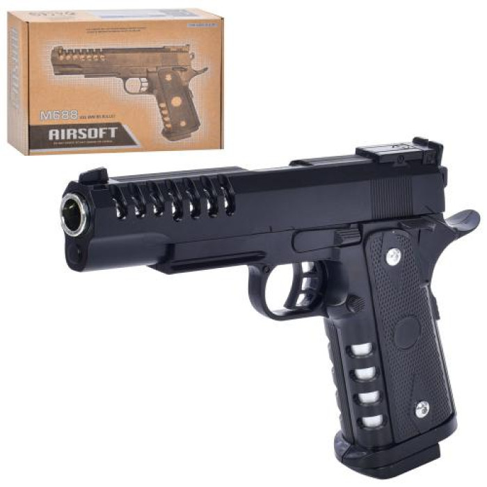 Пістолет метал, на кульках, 23см, в кор-ці, 26-18-5см /18/