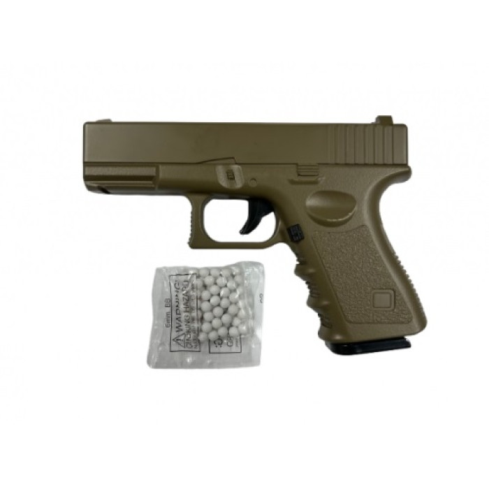 Страйкбольний пістолет Galaxy  Glock  метал,  пісочнй, вага - 560 гр, в кор./24/
