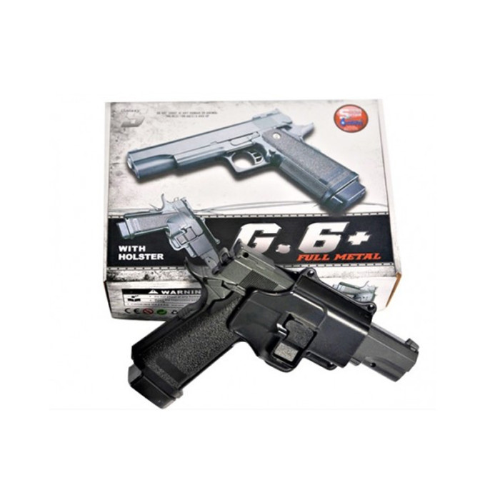 Пістолет металевий Galaxy Colt M1911 Hi-Capa, на кульках, з кобурою, вага - 810 гр, в кор. /24/
