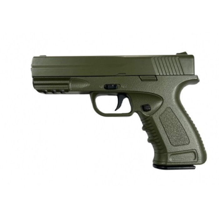 Страйкбольний пістолет Galaxy  Glock  метал зелений, вага - 560 гр, в кор. /24/