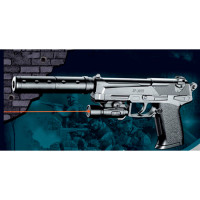 Пістолет 33см, пластикові кулі, лазер, на бат(табл), у п/е 18,5-24-3,5см /48/