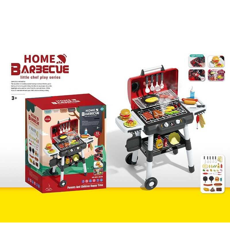 Гриль підсвічування, звуки, парогенерація, продукти, посуд, від батарейок, працює від 