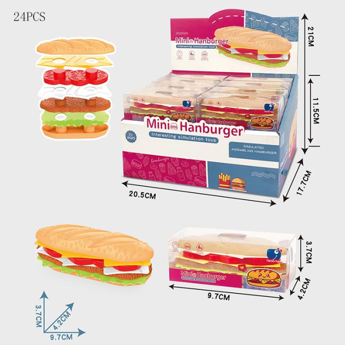 Продукти набір фаст фуд,розбірний /24/576/24шт в кор. 25,5*18*9,5