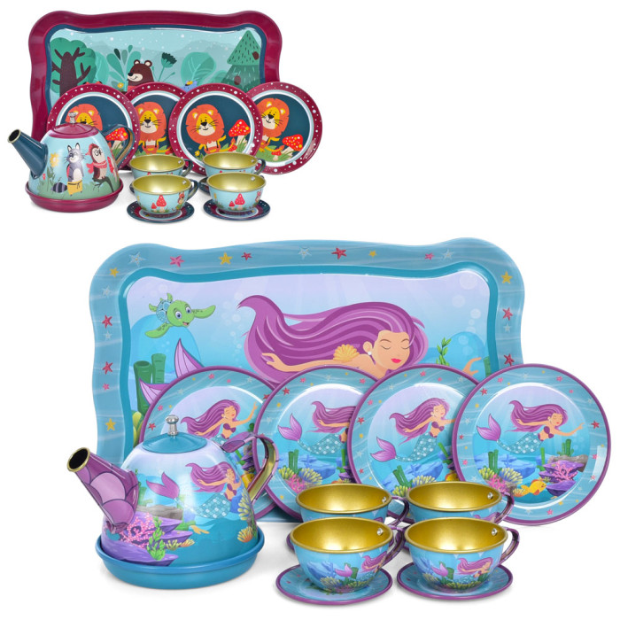 Набір посуду 14предметів,2 види, у п/е 25-16-7см /24/