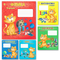 Зошит  18 арк.кл.Предметні (Фізика, Математика, Біологія, Хімія, Географія) 20шт. в упак. /400/