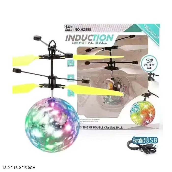 Індукційна куля батар. світло, USB-зярядний пристрій, кор. 18*16*5см /60/