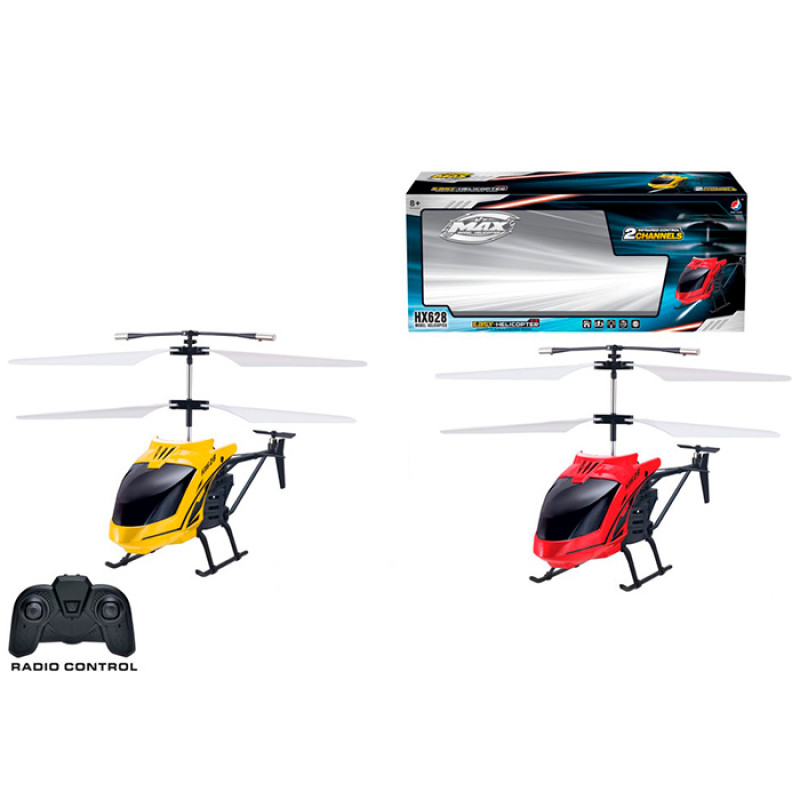 Гелікоптер р/к, акум, вертоліт, 30,5см, світло, гіроскоп, USBзарядне, 2 кольори, в кор-ці, 42-17-7см /12/