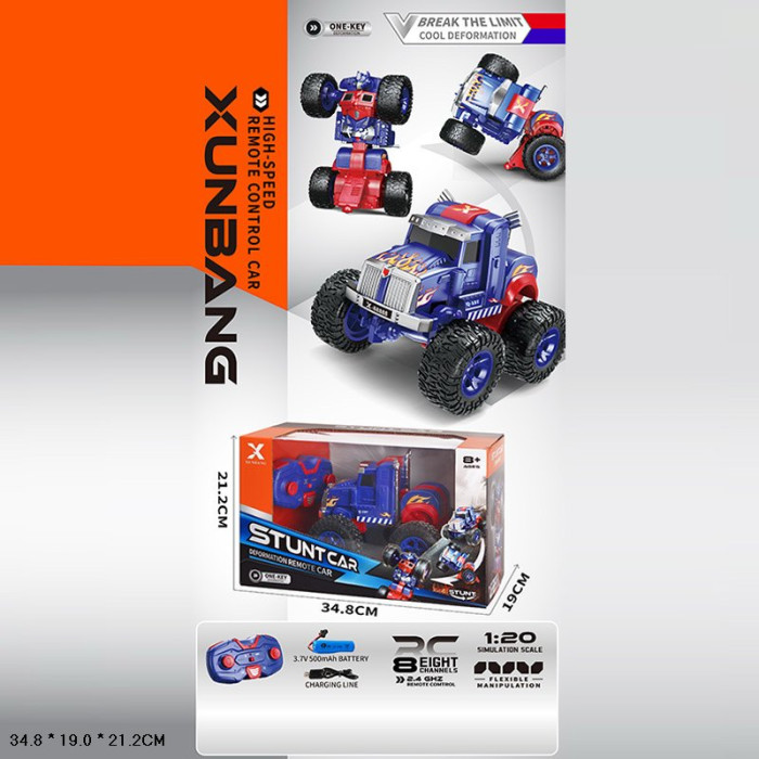 Р/К машина 1:20, акум, перевертач, USB зарядний пристрій в кор 34,8*19*21,2см /18-2/