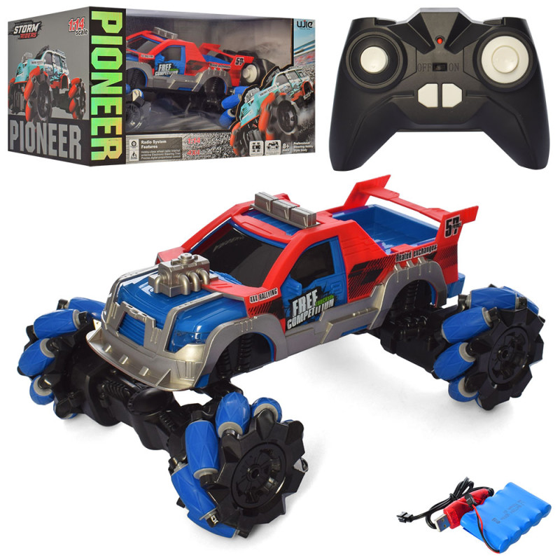 Р/К Джип, аккум, 1:14, 29см, гум.колеса, USBзарядне, в кор-ці, 40-21,5-25,5см /8/