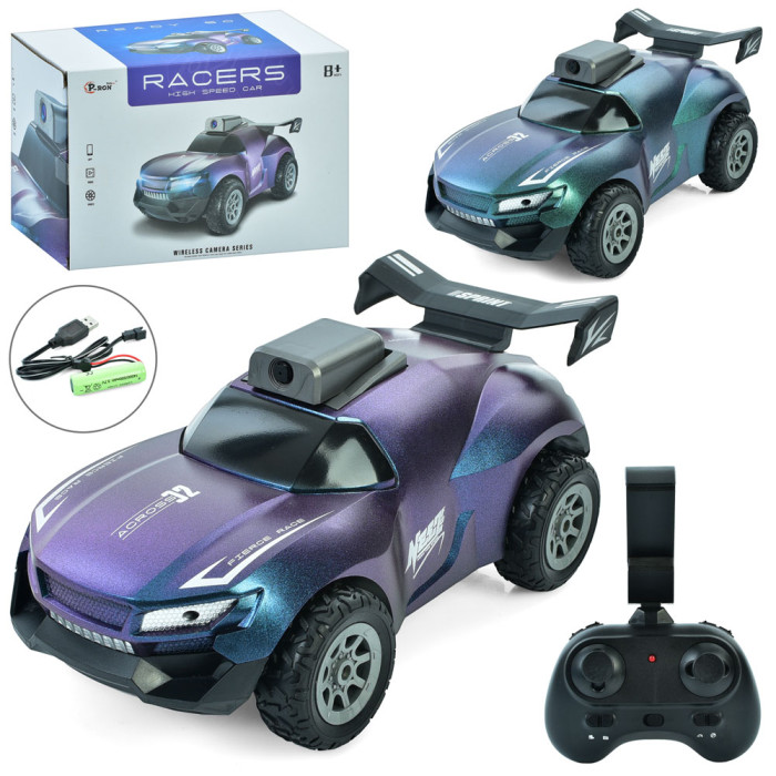 Р/К машина 2,4G, акум, 19см, камера, світло, гумові колеса, USBзарядне, 2 кольори, в кор-ці, 21-13,5-13см /8/
