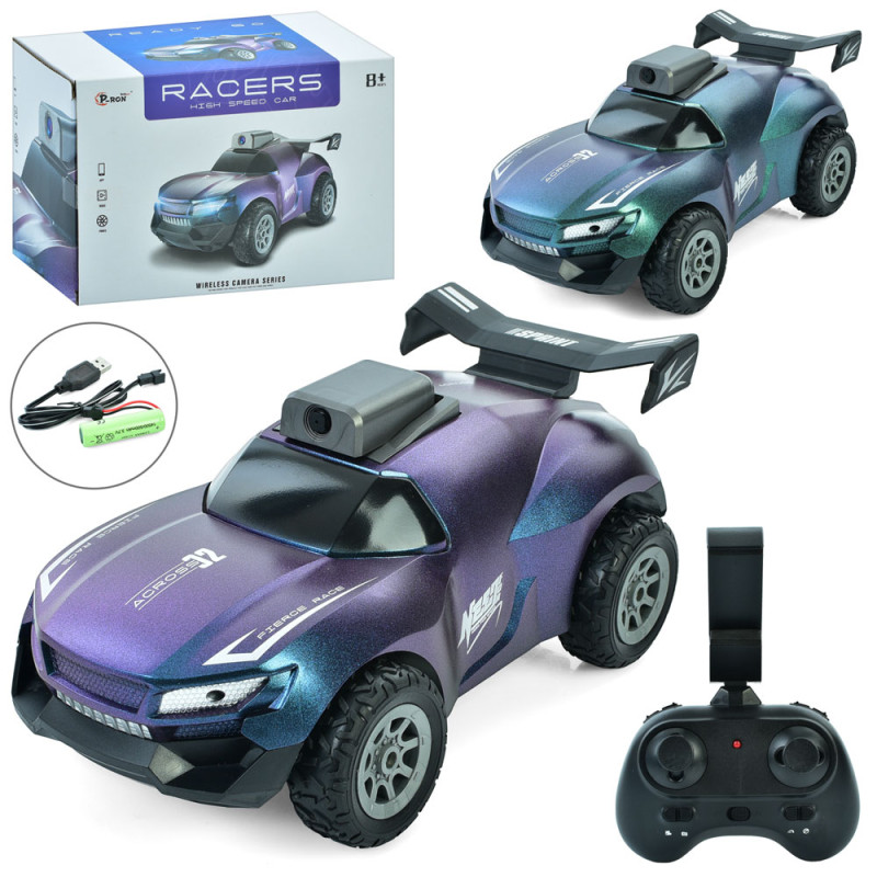 Р/К машина 2,4G, акум, 19см, камера, світло, гумові колеса, USBзарядне, 2 кольори, в кор-ці, 21-13,5-13см /8/