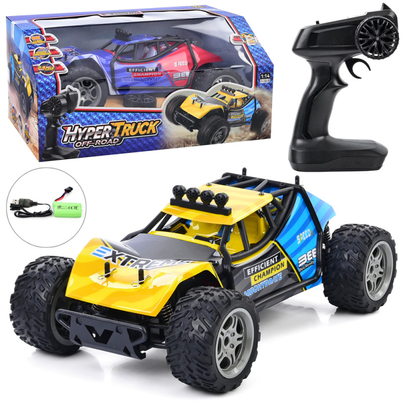 Р/К Машина 2,4G, акум, 31см, 1:14, корпус не б'ється, гумові колеса, амортизатори, USBзарядне, 2 кольори, в кор-ці, 38-18-22см /6/