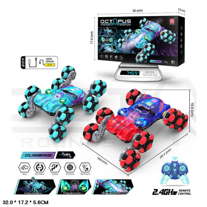 Р.К.Трюкач 8-коліс. CV-D900 акум.USB.муз.світ.дим.2кол.кор.32*5,6*17,2 /24/